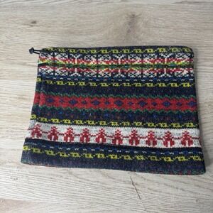 MP & E Fairisle Multicolor Knit Neck Warmer Winter Head Band Scarf Cinching 90s